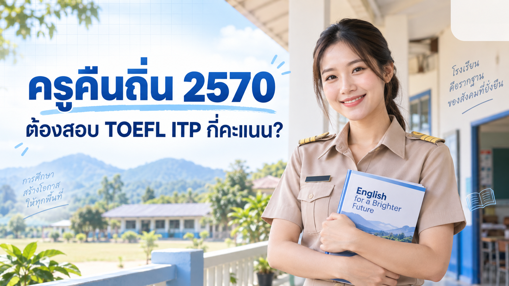 นักศึกษาครูคืนถิ่นเตรียมสอบ TOEFL ITP เพื่อผ่านเกณฑ์ภาษาอังกฤษก่อนบรรจุ
